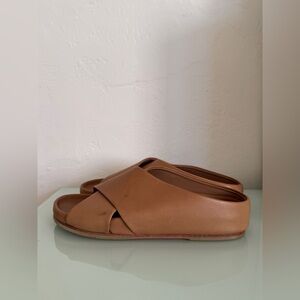 Lauren Manoogian Leather Cross Slides